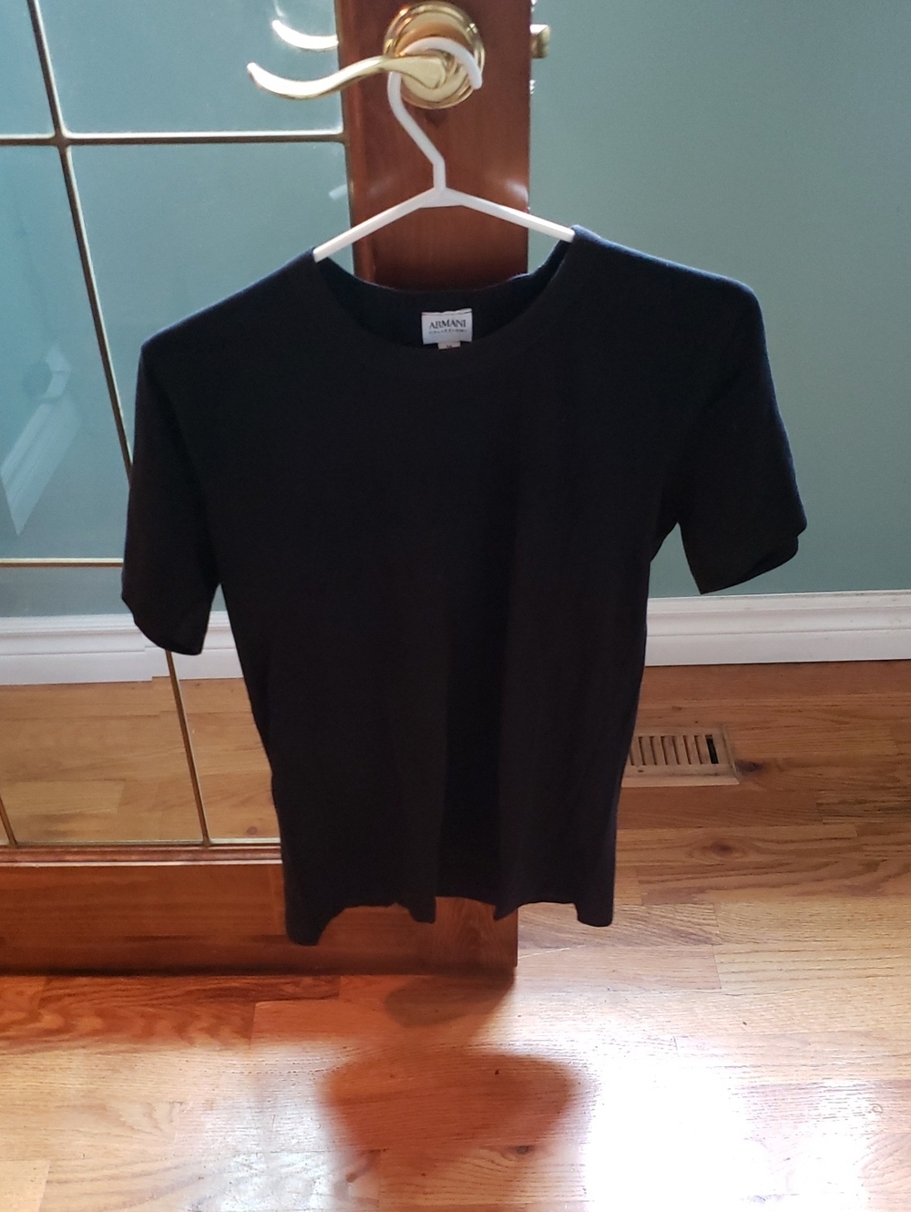 Armani Collezioni Black Crewneck T-Shirt